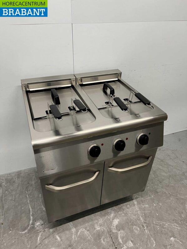 Stainless steel Combisteel Double Fryer Frying 2 x 18 Liter 400V Horeca - Image 2