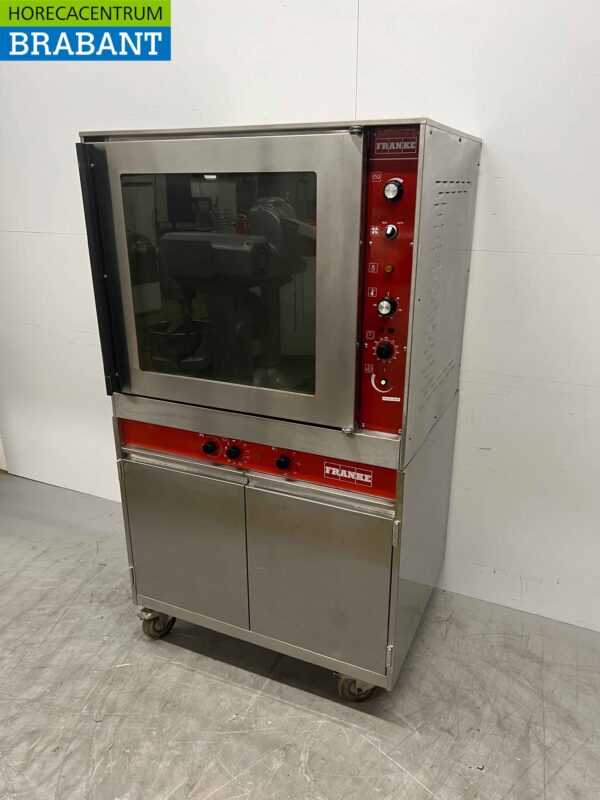 Stainless steel Mobile Franke Bake-off oven with proofing cabinet 60/40 cm 400V Horeca - Image 2