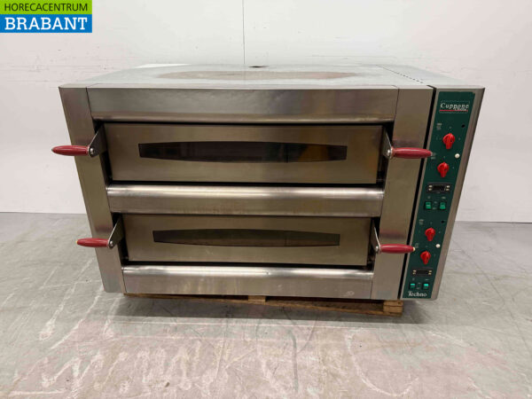 Stainless steel Cuppone TH12/30LX-C Double Pizza oven 2 x 6 pizzas 400V Horeca