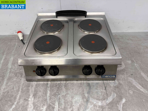 Stainless steel Metos 4 burner electric stove stove 80 cm 400V Horeca