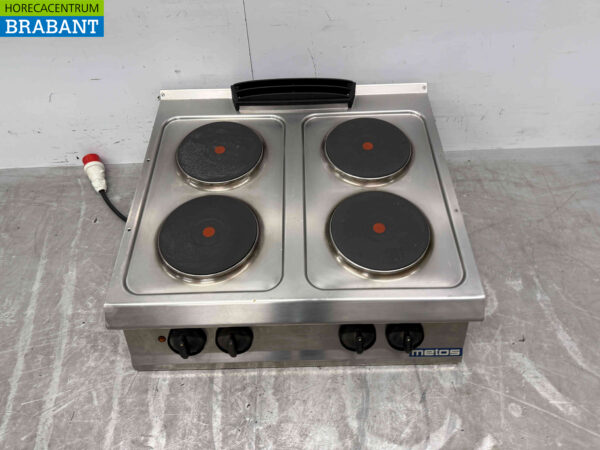 Stainless steel Metos 4 burner electric stove stove 80 cm 400V Horeca - Image 2