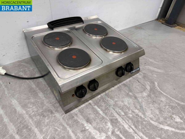 Stainless steel Metos 4 burner electric stove stove 80 cm 400V Horeca - Image 3